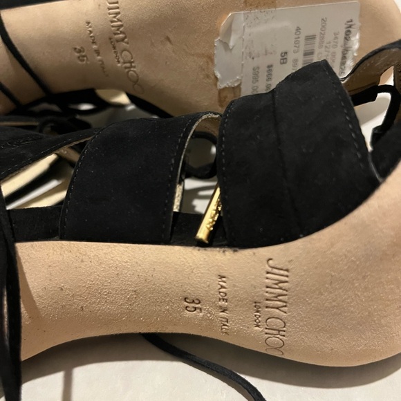Jimmy Choo black suede Heels size 35 - Picture 2 of 7